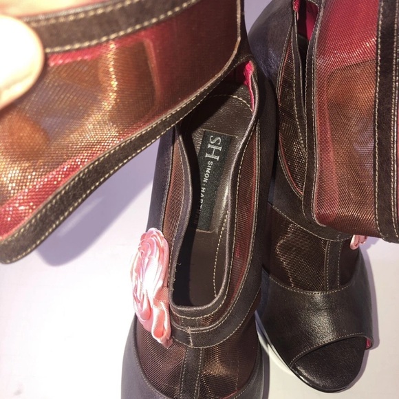 SIMON-HARTMAN London Women’s Heels Size EU 37 Brown Leather Stilettos Italy, - Picture 8 of 13